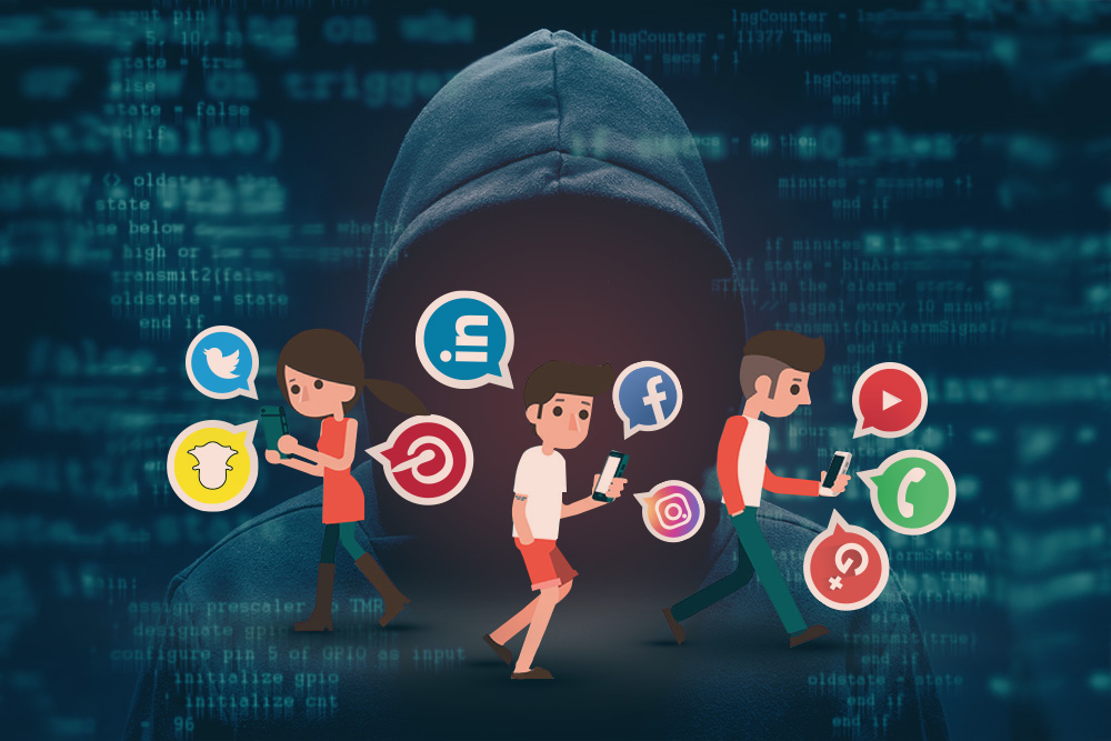 How can you enhance your security while using social media?